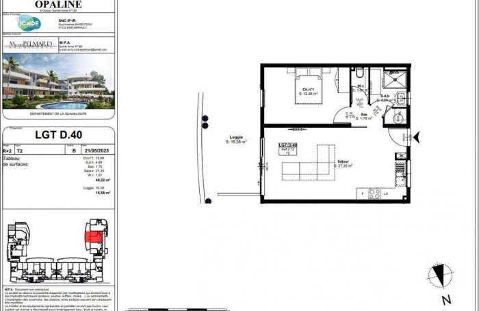Vente Maison 48.22m&sup2; 2 pi&#232;ces Sainte Anne