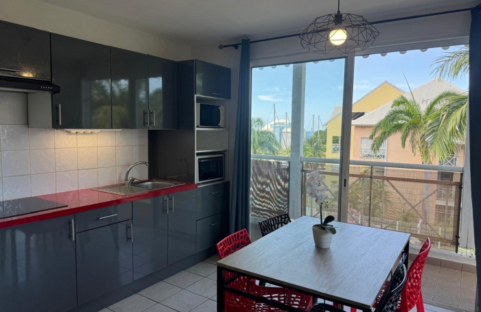 GOURBEYRE - MARINA DE RIVIERE SENS- Appartement T2 avec balcon d’angle   vue marina