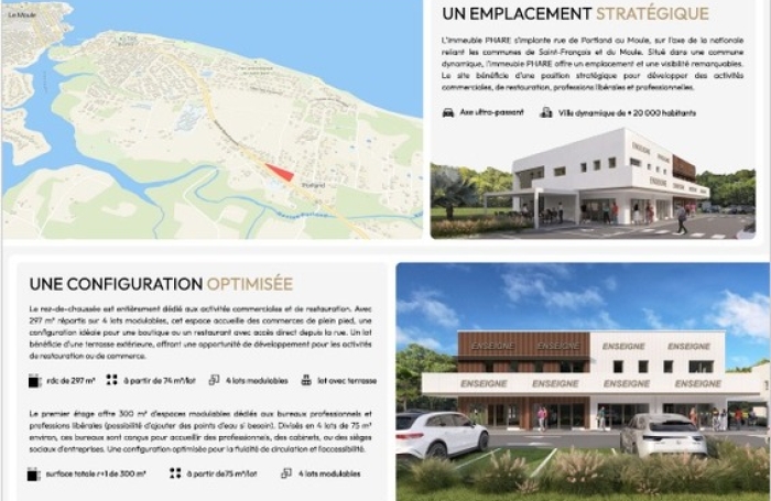 Location Local commercial 73m&sup2; 1 pièce Le Moule