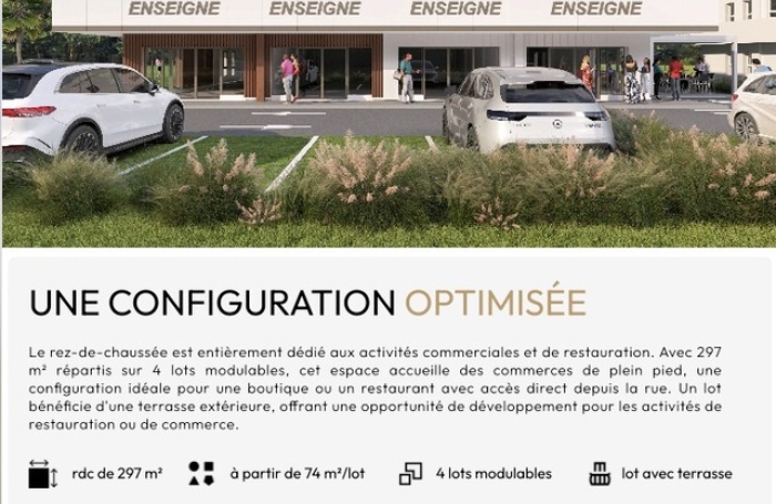 Location Local commercial 73m&sup2; 1 pièce Le Moule