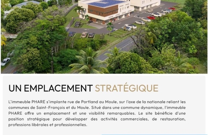 Location Local commercial 73m&sup2; 1 pièce Le Moule