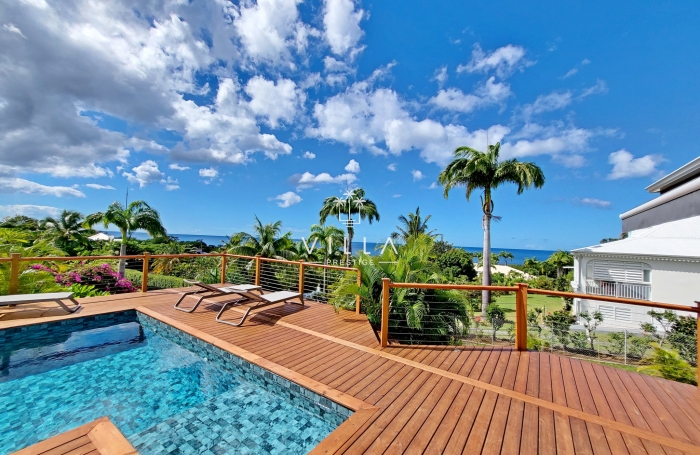 SUPERBE VILLA VUE MER 4 CHAMBRES+BUREAU - PISCINE - DESHAIES