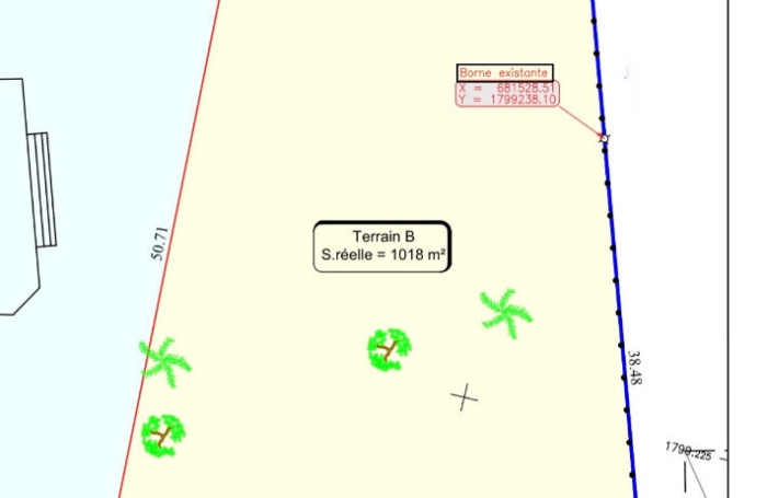 Vente Terrain 1018m&sup2; Saint Fran&ccedil;ois