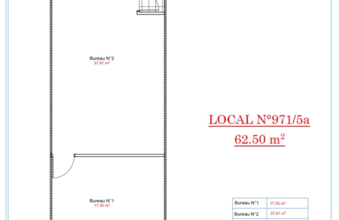 Location Bureaux 62.5m&sup2; Baie Mahault