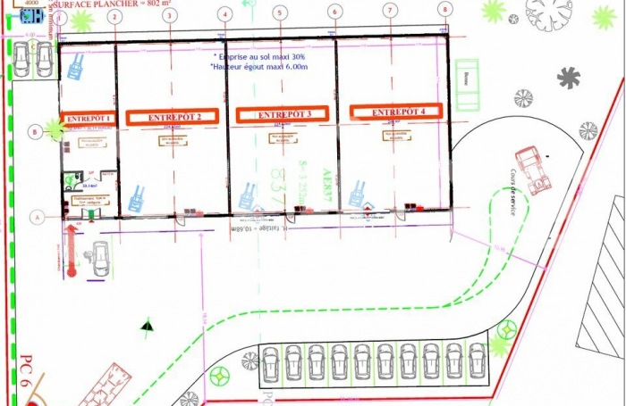 Dépôt de 225 m² en VEFA – Matoury