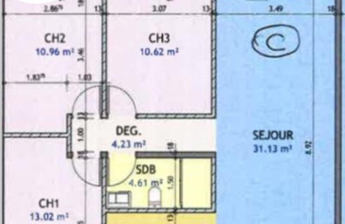 Location Appartement 82.63m&sup2; 4 pièces Kourou
