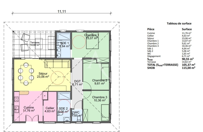 Vente Programme neuf 90.55m&sup2; 4 pi&egrave;ces Matoury