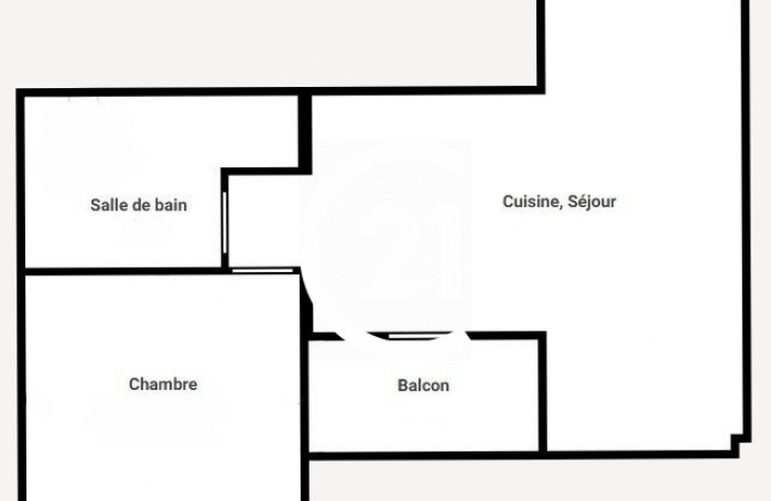 Vente Appartement 43.00m&sup2; 2 pi&#232;ces Saint-Joseph