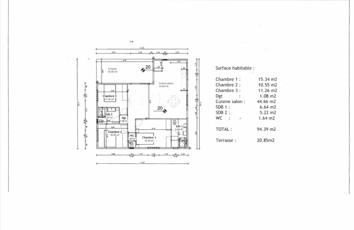 Vente Maison 94.39m&sup2; 4 pièces Ducos