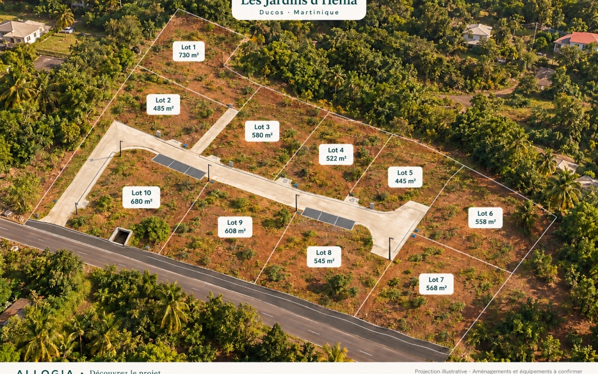 Ducos &mdash; Les Jardins d&rsquo;Henia &mdash; Lot 04 &mdash; 522 m&sup2;