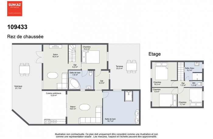 Vente Maison 127m² 8 pièces Saint Louis