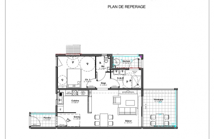 Appt type T2, saint-Denis