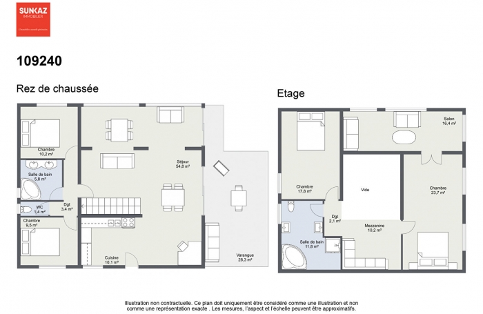 Vente Maison 176m² 6 pièces Saint-Leu
