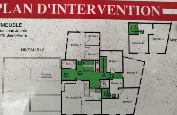 Location Bureaux 39m&sup2; Saint-Pierre