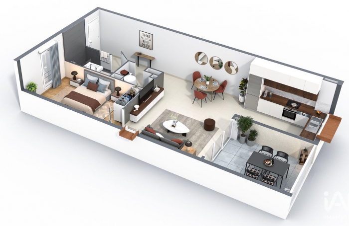 Vente Appartement 65m&sup2; 2 pièces Piton Saint Leu