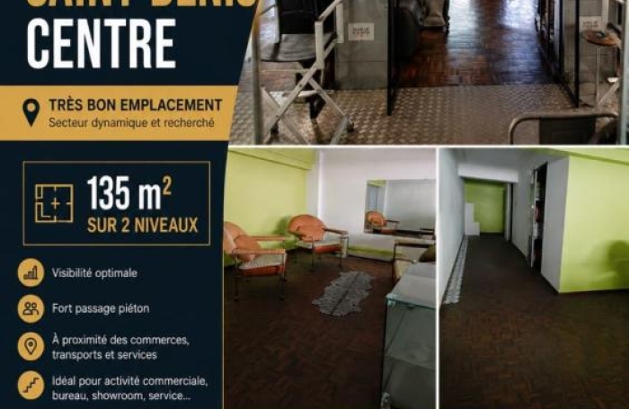 Vente Local commercial 132m&sup2; Saint Denis