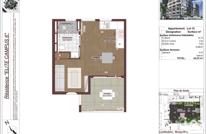 Vente Appartement 28m&sup2; 1 pièce Le Tampon