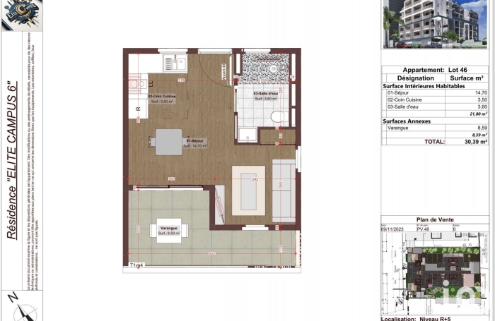 Vente Appartement 28m&sup2; 1 pièce Le Tampon