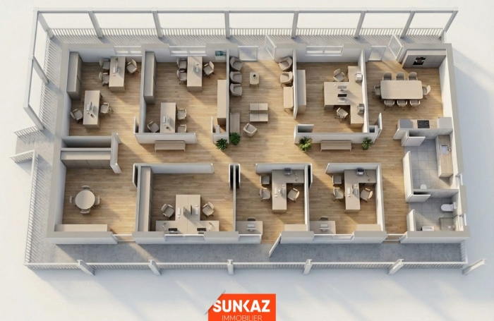 Location Local commercial 200.00m&sup2; 2 pièces Saint Louis