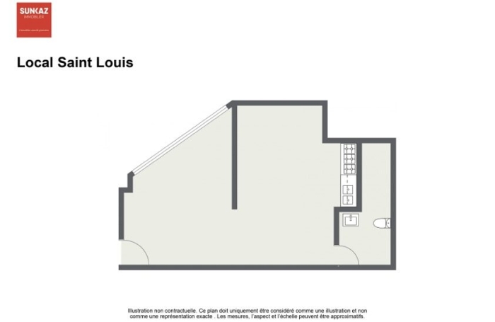 Location Local commercial 47.50m&sup2; Saint Louis