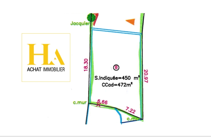 Vente Terrain 450m&sup2; Sainte Anne